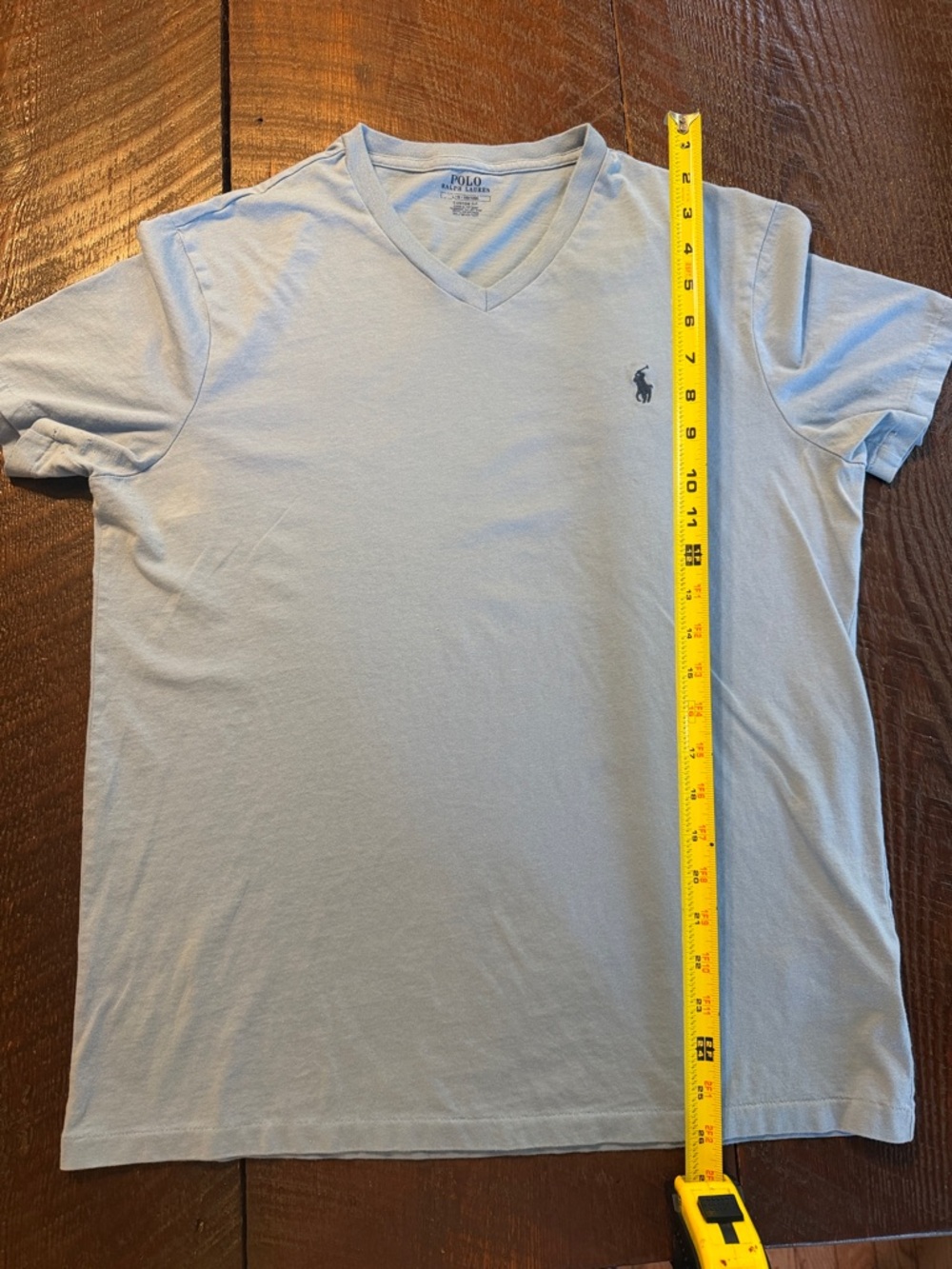 Polo Ralph Lauren Custom Fit T-Shirt Men’s Large Light Blue Pony Logo Tee - Picture 5 of 6